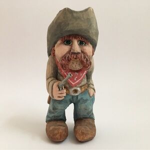 Hand Carved Cowboy Figurine